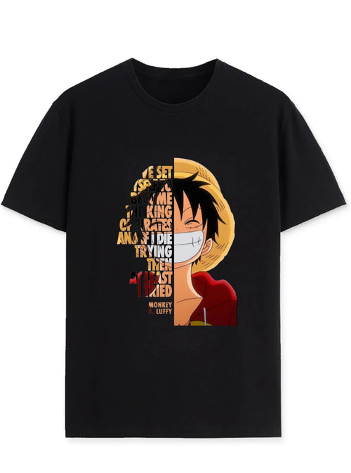 Monkey D. Luffy front print tshirt for men