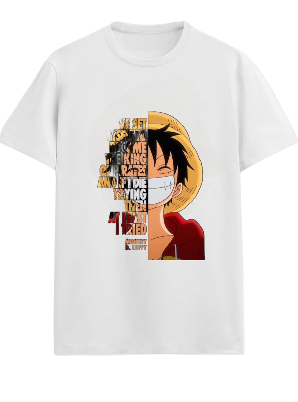 Monkey D. Luffy front print tshirt for men